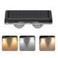 ✨ TOP GADGET 🌿1+1 GRATIS💡Solar LED Wandlamp voor Buiten | Draadloze Tuinverlichting met Sensor | RGB & Warm Wit | Weerbestendig