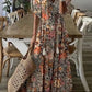 🔥50K+ VERKOCHT | 50% KORTING🌼Boho Maxi Jurk V-hals ADEMENDE KWALITATIEVE MENGSTOF