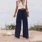 🔥NIEUW MET KORTING·Hoge taille wijde broek, elastisch en flatterend✨