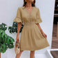✨50% KORTING｜Dames Zomerjurk👗V-hals Kant Ademend Licht Comfortabel