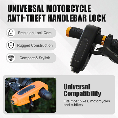 🔥ACTIE - Fiets & Motor Stuurslot met Alarm | Universeel & Diefstalbeveiliging🔒