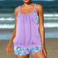 🎁2026 Nieuw binnen 50% KORTING💥🌴Tweedelige tankini voor dames met kort broekje – Zwemmen, surfen en relaxen in stijl👙