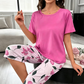🔥Limitede Aanbieding Dames Zomer Pyjama Set 🌬️Ademend Zachte Mengstof Bloemen Loungewear S-2XL