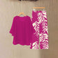 📢📢50% KORTING! 💃Dames 2-delige set met bloes & broek, luchtig en stijlvol💥