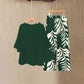 📢📢50% KORTING! 💃Dames 2-delige set met bloes & broek, luchtig en stijlvol💥