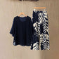 📢📢50% KORTING! 💃Dames 2-delige set met bloes & broek, luchtig en stijlvol💥