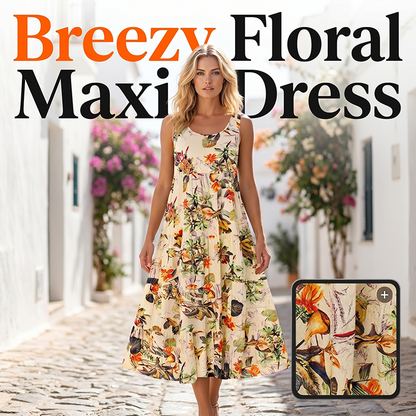 💥 Limiet Aanbieding! Bloemen Maxi Jurk 🌸 Zomer & Comfort | 📏 S-5XL