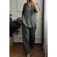 🥳50% KORTING NU💞 Dames V-hals knoop katoen-linnen set, los ademend slank makend veelzijdig tweedelig pakket👗