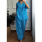 🥳50% KORTING NU💞 Dames V-hals knoop katoen-linnen set, los ademend slank makend veelzijdig tweedelig pakket👗