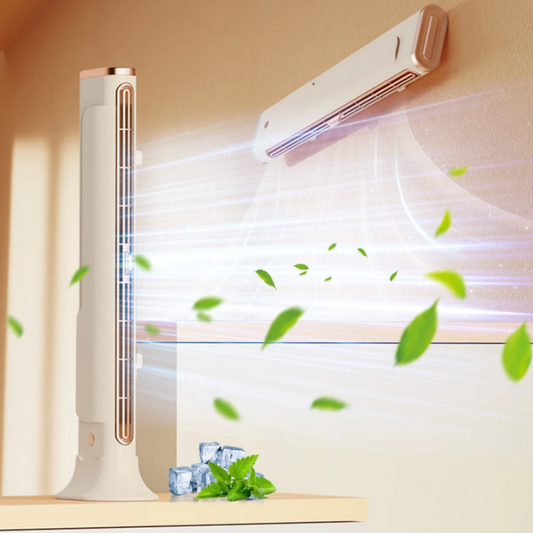 ⏰ TIJDELIJKE KORTING 🌀 Bladloze Bureau Ventilator USB Stil Dubbel Gebruik Ruimtebesparend