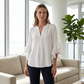 💃 TOP TREND 2026 ⭐Dames V-Hals Blouse – Elegante Ruchesmouwen & Comfortabele Pasvorm 🌸