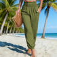 ⏰Tijdelijke aanbieding Dames Hoge Taille Broek🌬️Luchtig los met elastische enkels