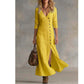 👗50% KORTING Vintage maxijurk, asymmetrische knopen & hoge split