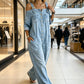 ⏳TIJDELIJKE PRIJS ✨Ruime overall, denimlook stof voor alle daguitjes👗👖verstelbanden + zakken S-3XL