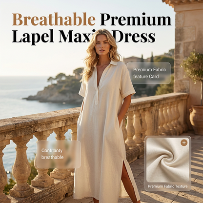 ⏳🔥 ZOMER DEAL 🌸 Maxijurk Premium Katoenlinnen ✨ Comfort & Stijl