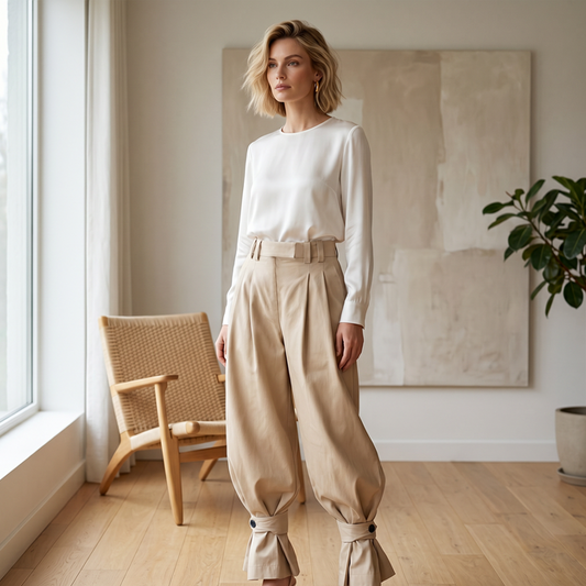 🚀Gratis verzending✨ High-waist balloonbroek, ademend materiaal zonder strakke pasvorm👖