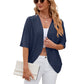 💥 50% KORTING🧥 Open vest met halflange mouwen, effen kleur, lichtgewicht & veelzijdig S-2XL