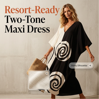 🌴 50% Korting! Maxi Jurk met V-Hals ✨ Elegant, Flatterend & Perfect voor Vakanties