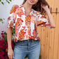 🔥 Limited Edition ✨ Bloemenblouse met Pofmouwen 🌸💖 – Flatterend & Comfortabel