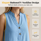 💙💥50% KORTING Zomerjurk V-hals met knopen, ademend & luchtig voor warme dagen