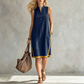 💙💥50% KORTING Zomerjurk V-hals met knopen, ademend & luchtig voor warme dagen