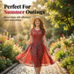 ⏰ TIJDELIJKE KORTING🌞 Zomerjurk met bloemenprint, ademende stof & flatterende pasvorm