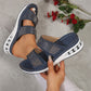 ⏰ TIJDELIJKE KORTING✨Sleehak sandalen met strass, luchtkussen & verstelbare bandjes