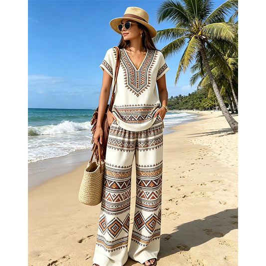 🔥50% KORTING Boho 2-delige Set 👗 Luchtig & Comfort