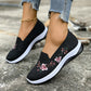 🌸💥 50% KORTING! Instapschoenen met borduur, antislip & vetersloos, voor senioren