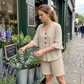 Casual katoenen tweedelige outfit voor dames