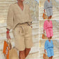 💥 Knallende Deal -50% 💃 Zomer 2-delige Set | V-hals & High Waist Shorts | Comfortabele & Flatterende Pasvorm 👗✨