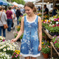 🔥50K+ VERKOCHT | KORTING TOT DE HELFT 🌸 Damesjurk KWALITATIEVE MENGSTOF, imitatie tweedelig denim bloemenprint losse pasvorm