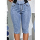 🔥50K+ VERKOCHT HALVE PRIJS💙 Hoge taille capri jeans ultra rekbaar ademende hoogwaardige mix stof