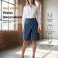 🔥50% KORTING + 50K+ VERKOCHT👖Asymmetrische Shorts Met Wijde Pijpen – Chique Imitatie Denim & Vintage Elegantie