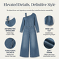 🔥50K+ VERKOCHT | HALVE PRIJS💙 Asymmetrische Denim Jumpsuit 🧵Zacht rekbaar, wijde pijpen
