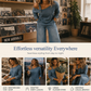🔥50K+ VERKOCHT | HALVE PRIJS💙 Asymmetrische Denim Jumpsuit 🧵Zacht rekbaar, wijde pijpen