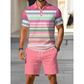 ⏰TIJDELIJKE AANBIEDING✨ Korte mouw poloshirt set combinatie tot boven de knie broek sportief veelzijdig