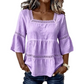 ⏰TIJDELIJKE KORTING⚡ Vierkante hals blouse 🧶 Losse snit, geschikt voor alle figuren
