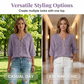 🔥BEPERKTE VOORRAAD💃 Artistieke dagblouse ✨ Past voor kantoor en vrije tijd
