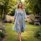 🔥50K+ VERKOCHT 🚚Gratis verzending 🌷 Tweedelige bloemen midi jurk set ✨ Kwalitatieve mengstof, flatterend silhouet