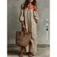 ✨TOP VERKOOP👗 Off-shoulder zomerjurk losse pasvorm discrete zakken voor feest en daguitje