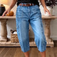 🔥 50% KORTING 👖 Casual Cropped Denim Broek 💙 Comfortabele pasvorm & handige zakken