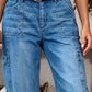 🔥 50% KORTING 👖 Casual Cropped Denim Broek 💙 Comfortabele pasvorm & handige zakken