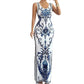 🏆TOP VERKOOP DAMESMODE🥰  Maxi jurk porseleinprint kwalitatieve mengstof hoge zijsplit maten S-5XL🌸