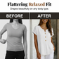 🔥 50% KORTING! 👚 V-Hals Dames Top– Relaxte pasvorm & stijlvolle knopen ✨