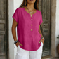 🔥 50% KORTING! 👚 V-Hals Dames Top– Relaxte pasvorm & stijlvolle knopen ✨