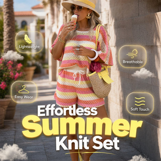 🔥50% KORTING 🌸 Gebreide Zomers Set ✨ Luchtig & Chic