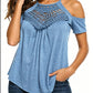 Women's Cold Shoulder Lace Top