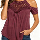 Women's Cold Shoulder Lace Top