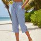 👖🔥 50% KORTING | Gestreepte Capri Broek – Comfortabele Pasvorm ✨